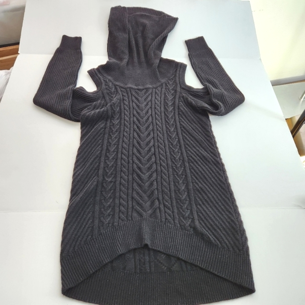Hattie Hippie Cowl Neck Exposed Shoulder Sweater Large